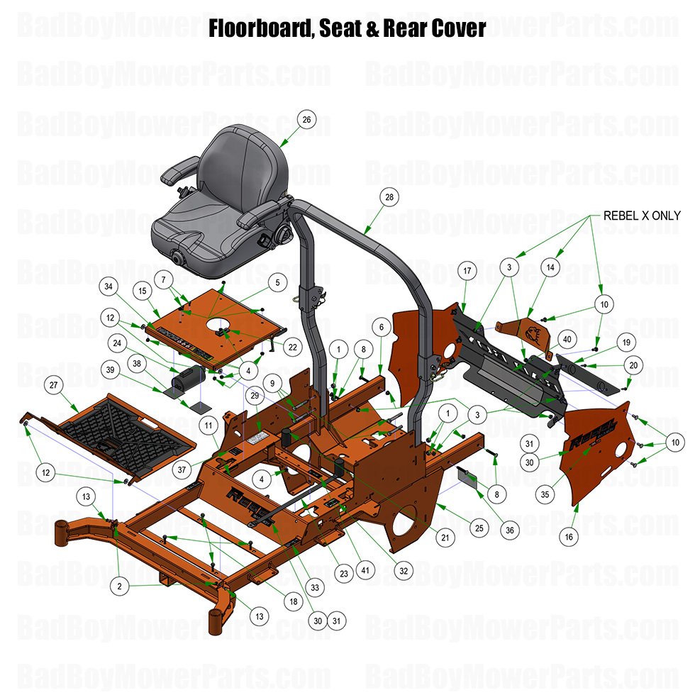 2025 Rebel & Rebel X - Floorboard, Seat & Rear Cover